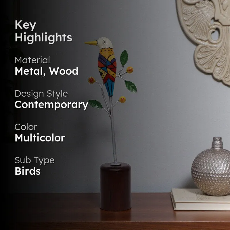 Artistic Bird Metal Showpiece media 2