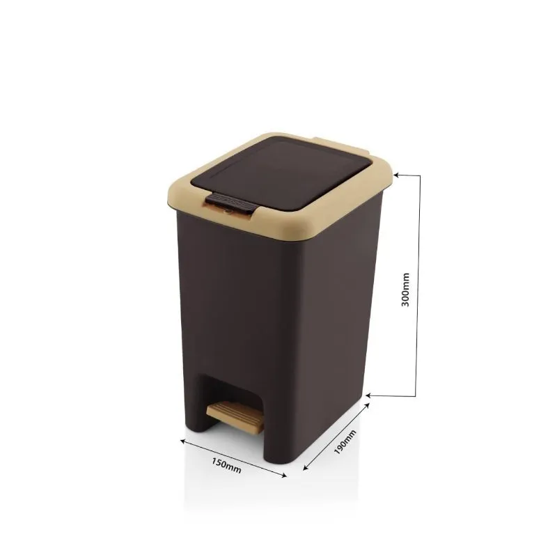 Empto Dustbin with Pedal - Brown media 5