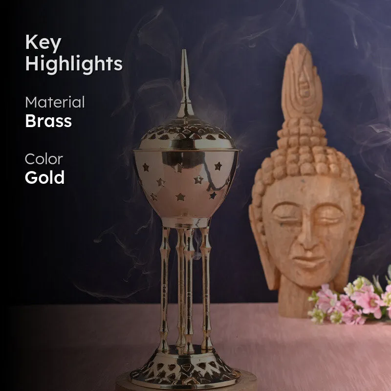 Aapti Brass Incense Burner media 2