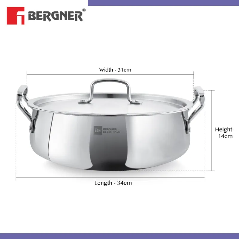Bergner Biryani Handi With Handle And Lid - 6400 ML media 8