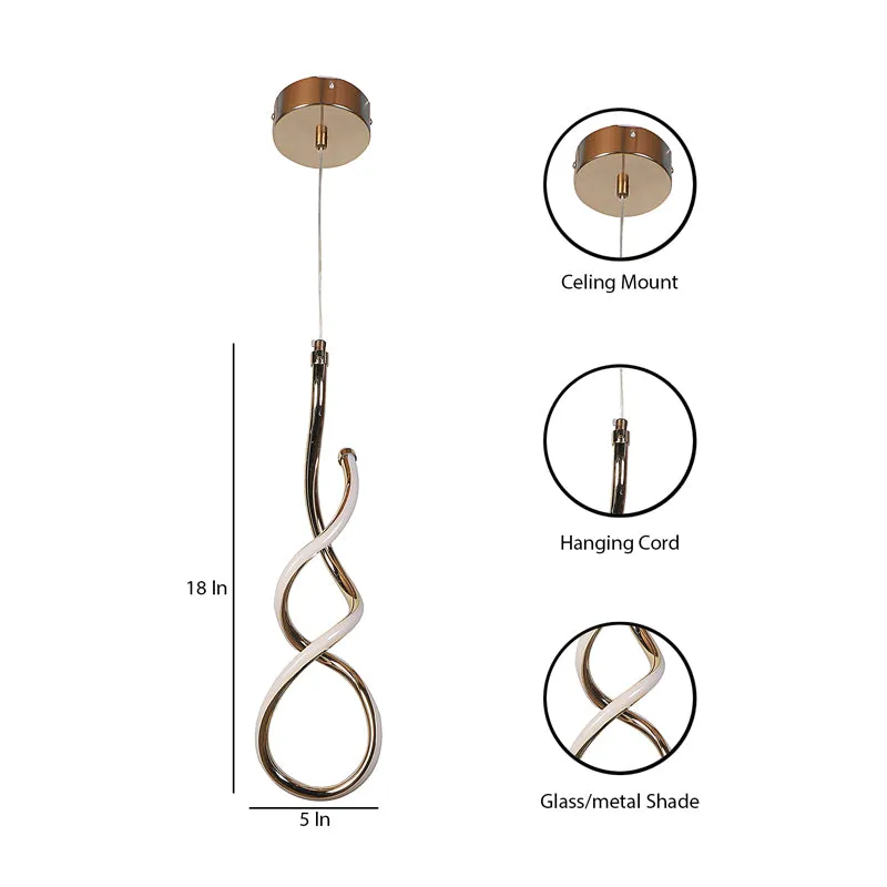 Serpenta Acrylic & Iron Ceiling Lamp media 12