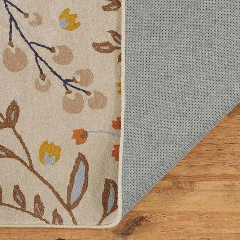 Haradrim Hand Tufted Floral Wool & Nylon Carpet - Blue media 6