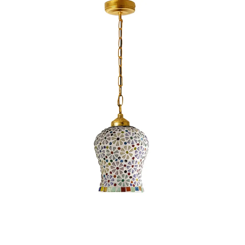 MosaicLuxe Metal & Glass Ceiling Lamp media 4