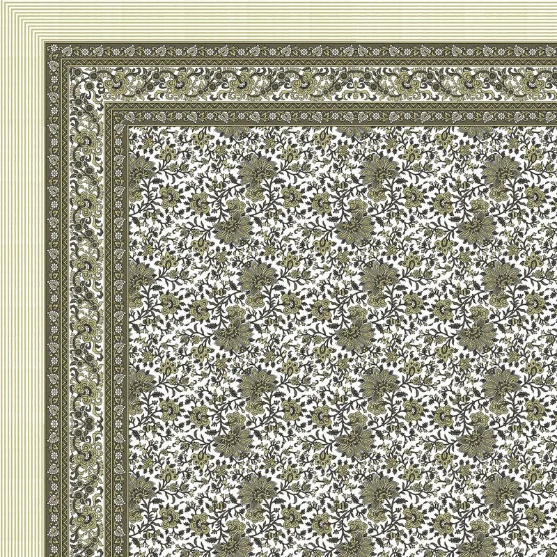 Artix Cotton Bedsheet (Olive Green) - 240 TC media 5