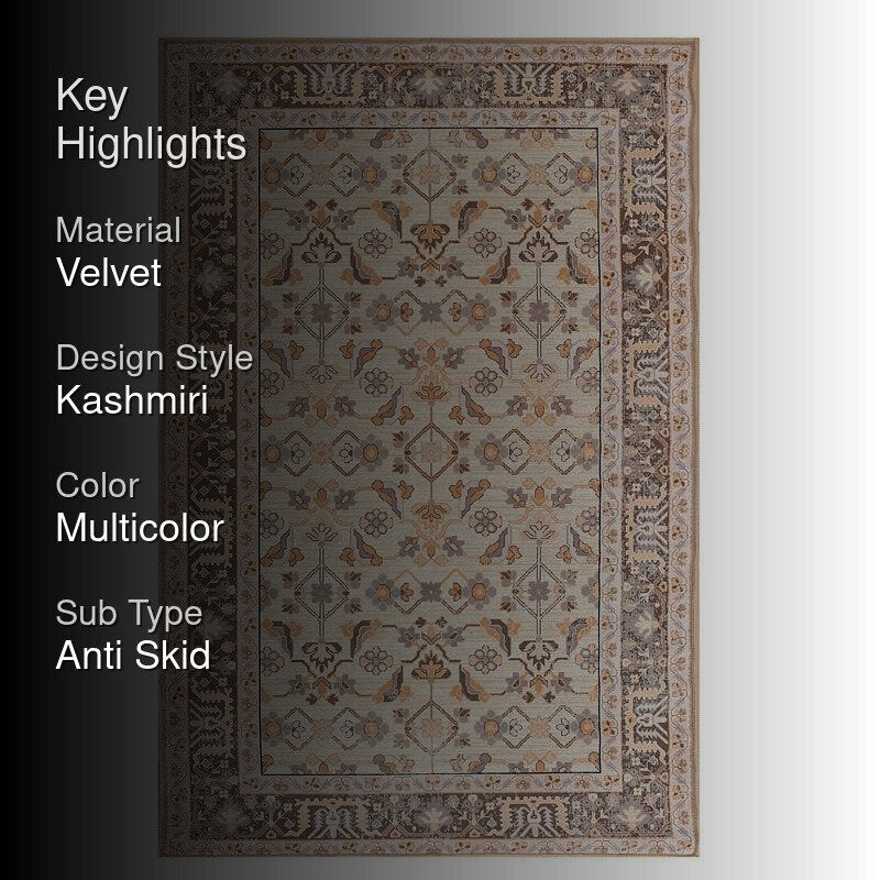 Azrael Velvet Rectangle Anti-Skid Carpet media 2
