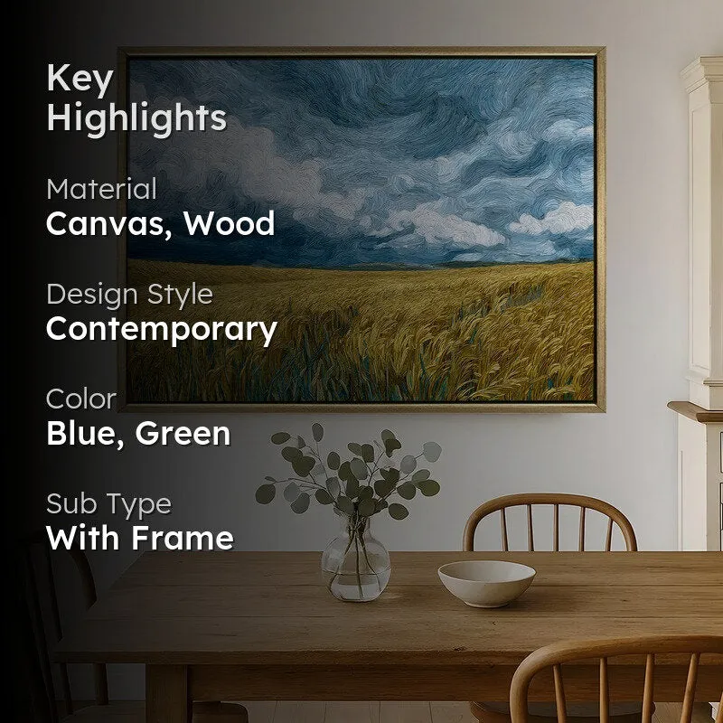 Harvest Sky Canvas Wall Painting With Frame media 2