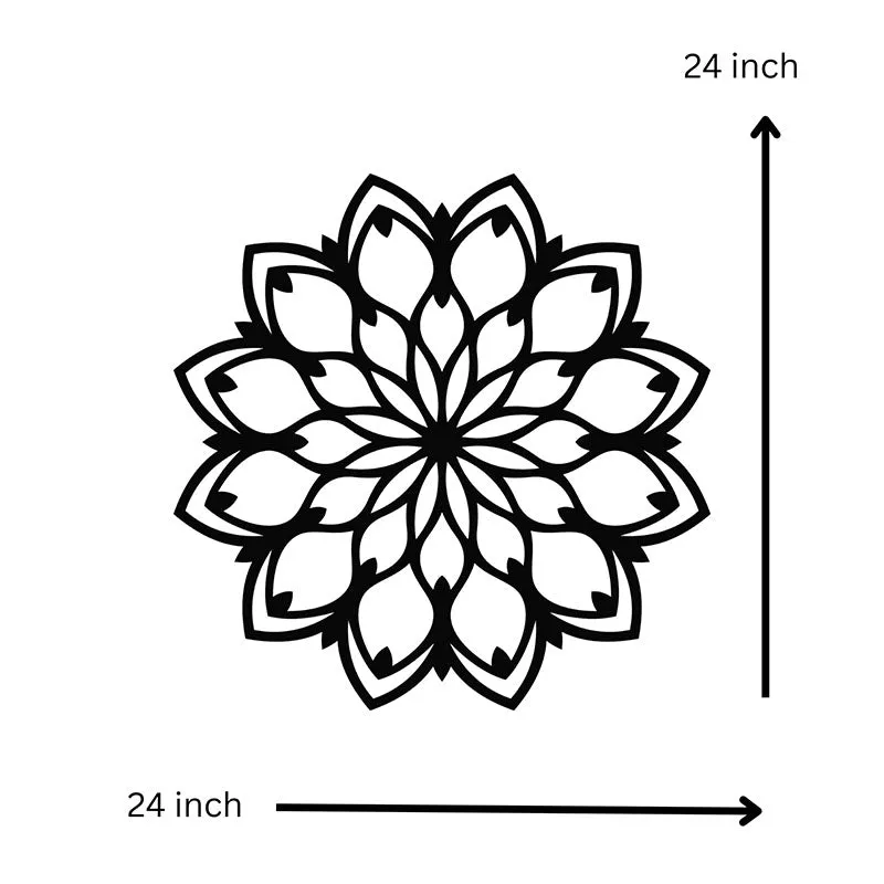 Narta Mandala Black Iron Wall Accent media 6