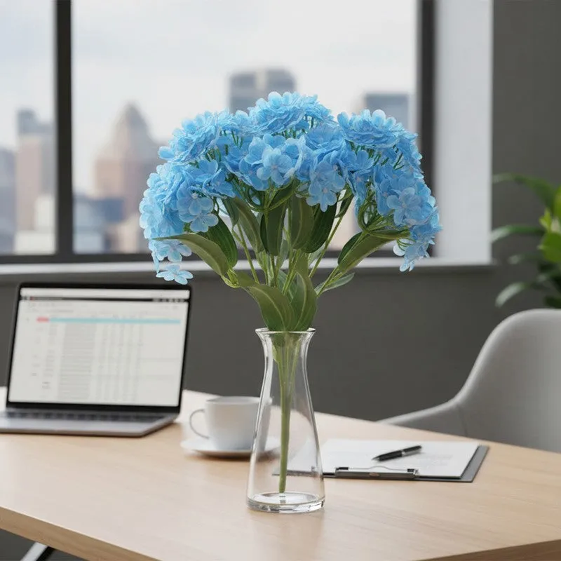 Linora Hydrangea Artificial Flower(Blue) - Set Of Two media 4