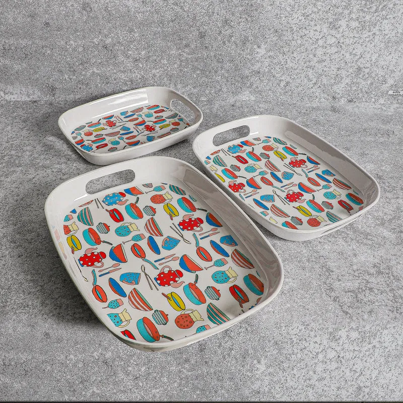 Cookery Clan Serving Tray - Set Of Three media 4