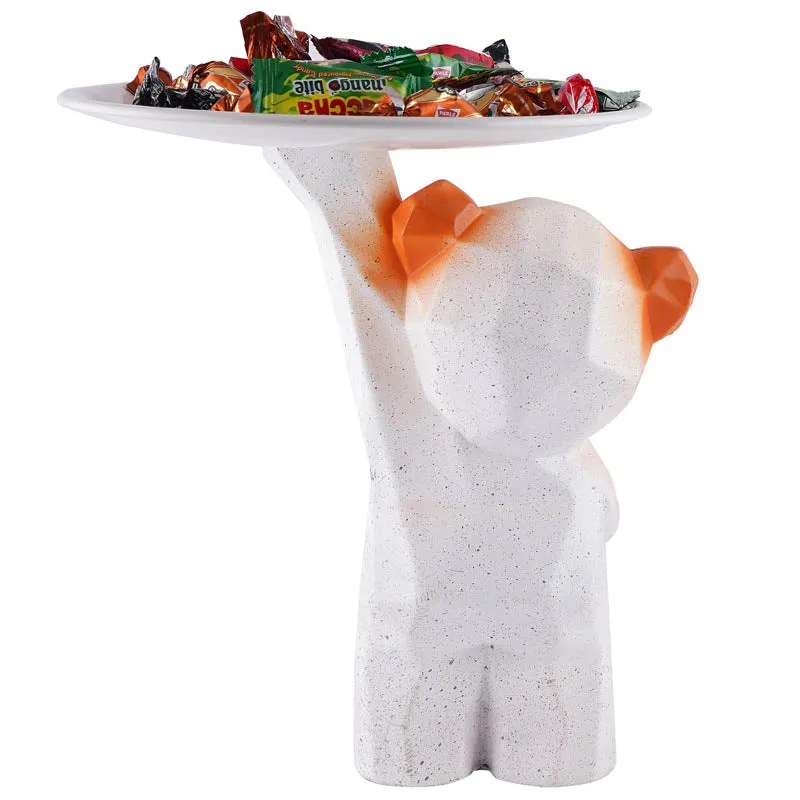 Teddy's Treat Painted Polyresin Show Piece - White media 6