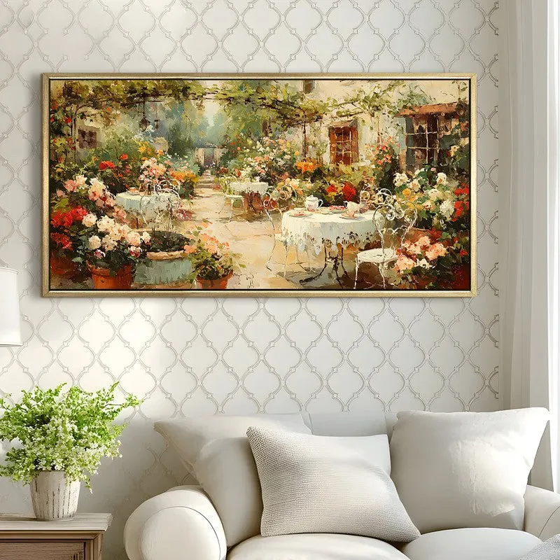 Sunlit European Patio Retreat Wall Art media 3