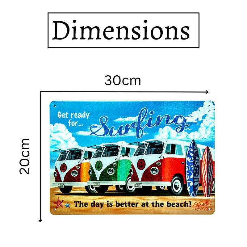 Get Ready For Surfing Retro Metal Wall Accent media 7