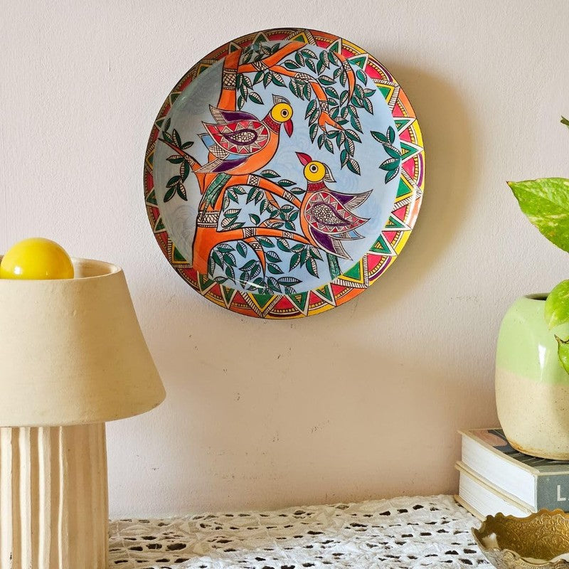 Madhubhani Mayura Decorative Plate