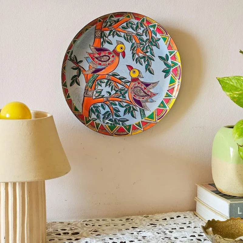 Madhubhani Mayura Decorative Plate media 1