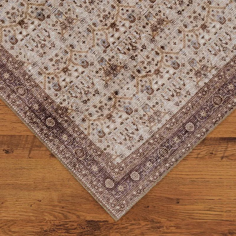 Sadie Ethnic Polyester Carpet - Beige media 4