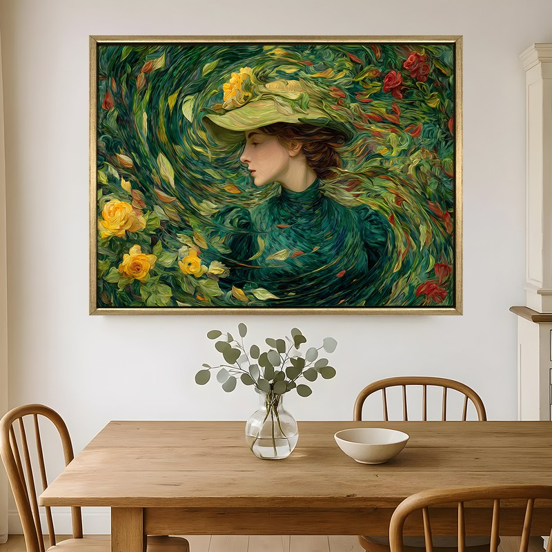 Leaflight Canvas Wall Painting With Frame