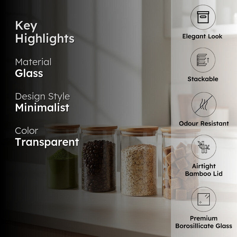 Sealy Glass Jar (600 mL Each) - Set Of Four media 2