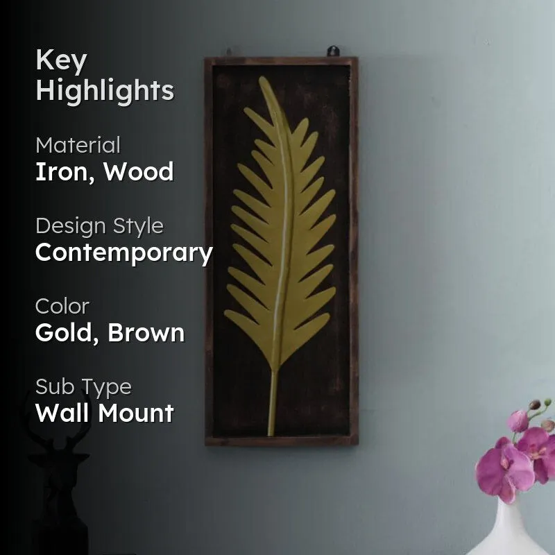 Senora Feather Iron & Wooden Wall Accent media 2