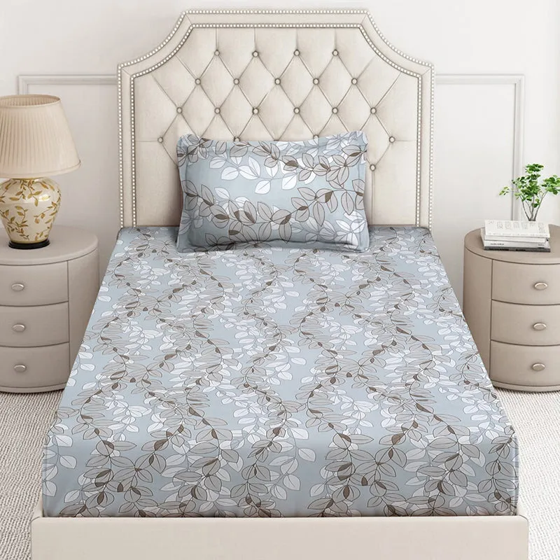 Climbing Vines Floral Bedsheet - 130 GSM media 3