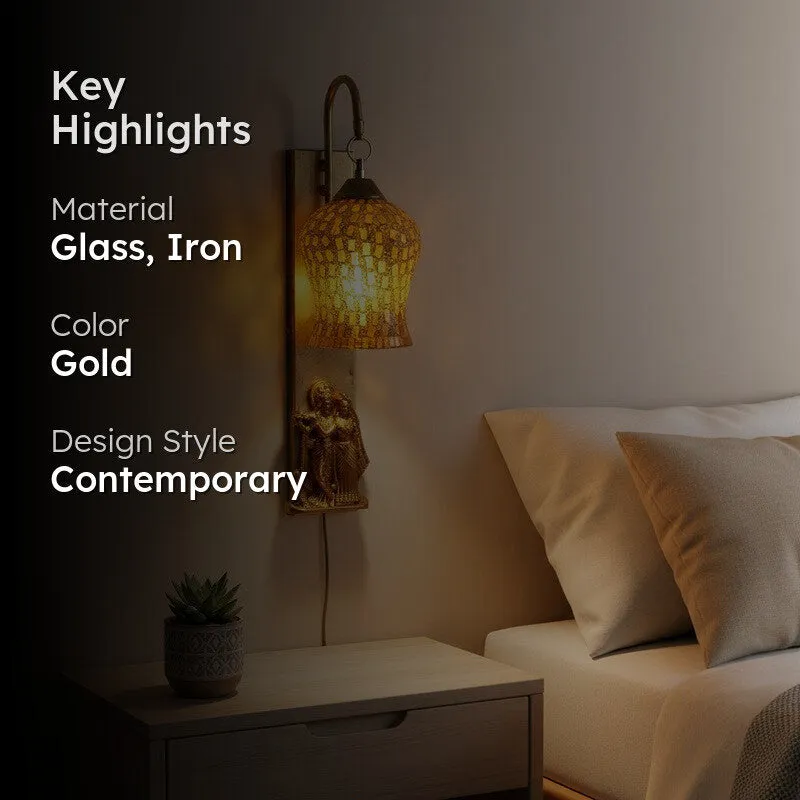 Golden Lattice Iron Wall Lamp media 2