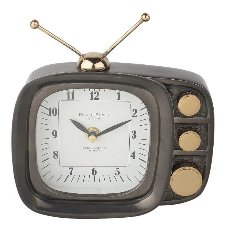Dura Vintage TV Table Clock - Black media 3