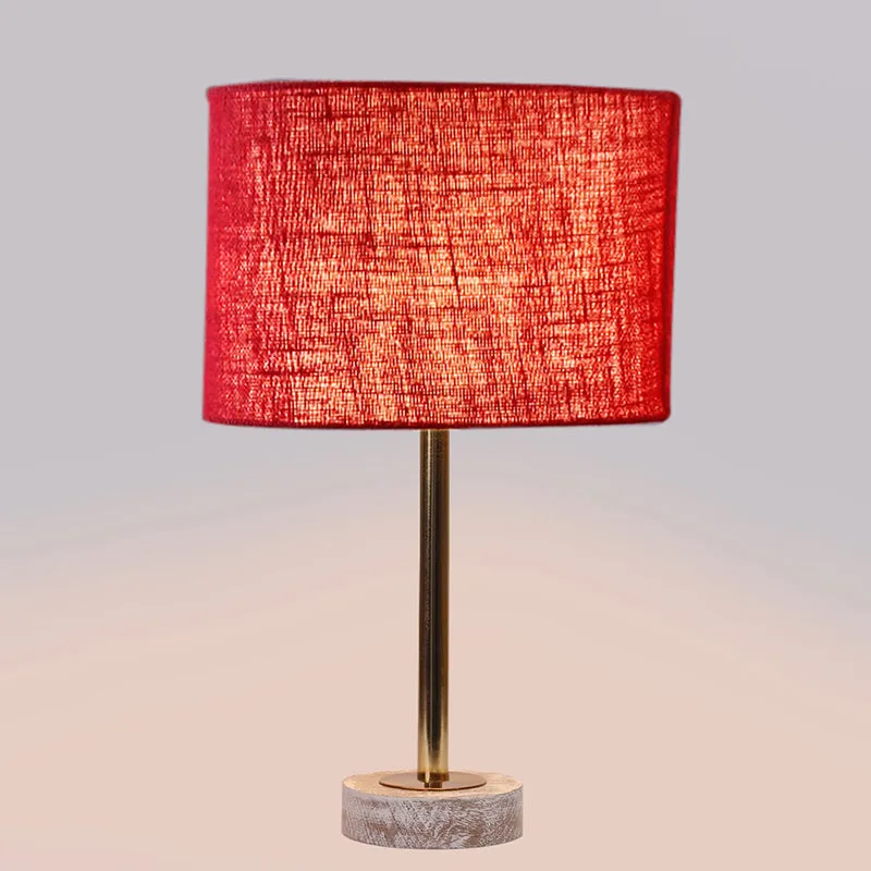 Sienna I Rodin Wooden Table Lamp - Maroon,Gold,White media 5