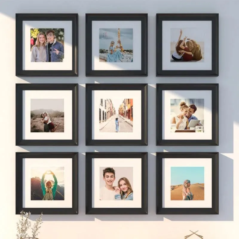 Maniya Black MDF Photo Frame - Set Of Nine media 3