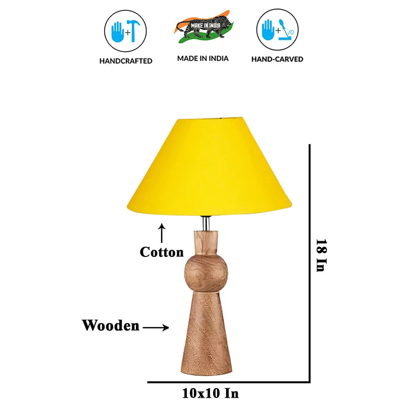 Angler Neo Wooden Table Lamp - Yellow,Brown media 5