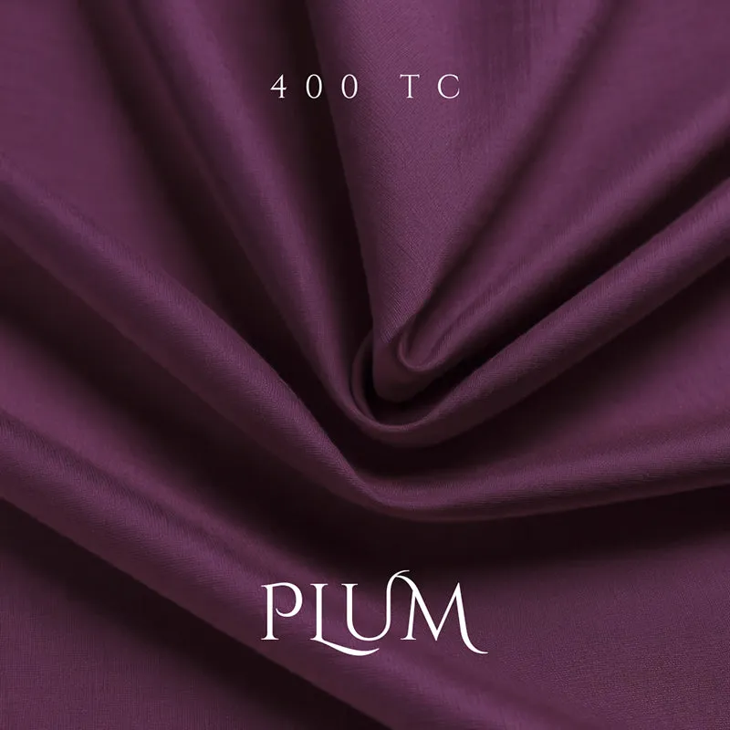Moonweave Solid Cotton Bedsheet (Eggplant Purple) - 400 TC media 6
