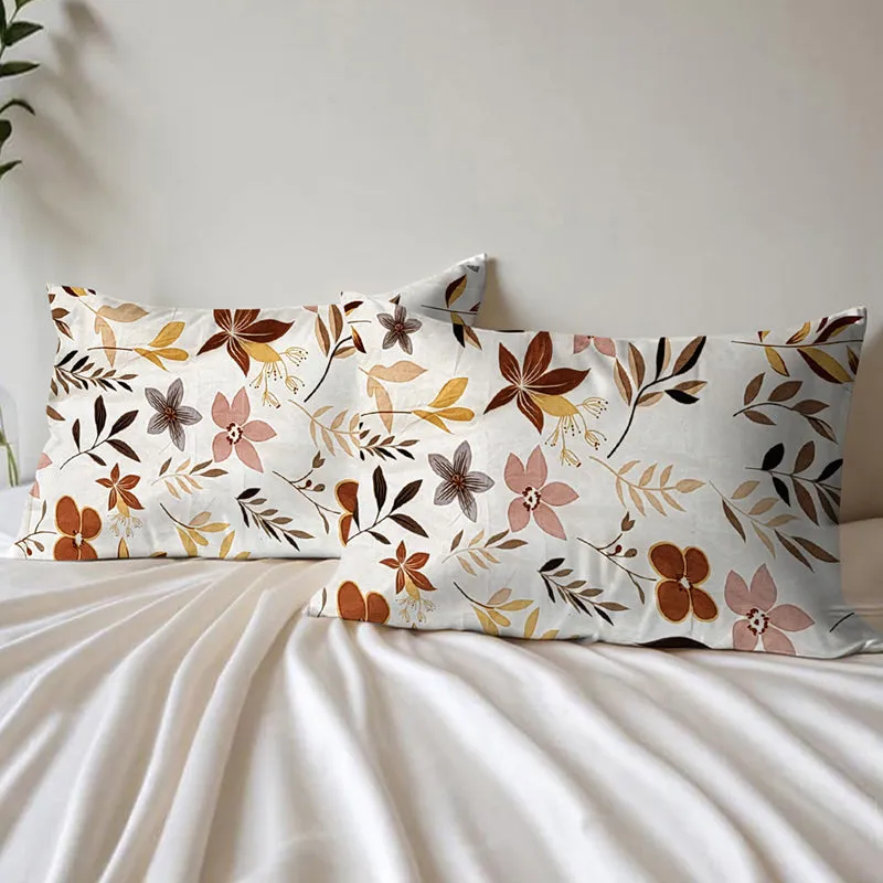 Fleur Charm Cotton Pillow Cover - Set Of Two media 1