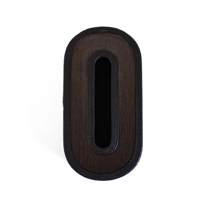 Tishue Curve Faux Leather Tissue Box - Black media 5