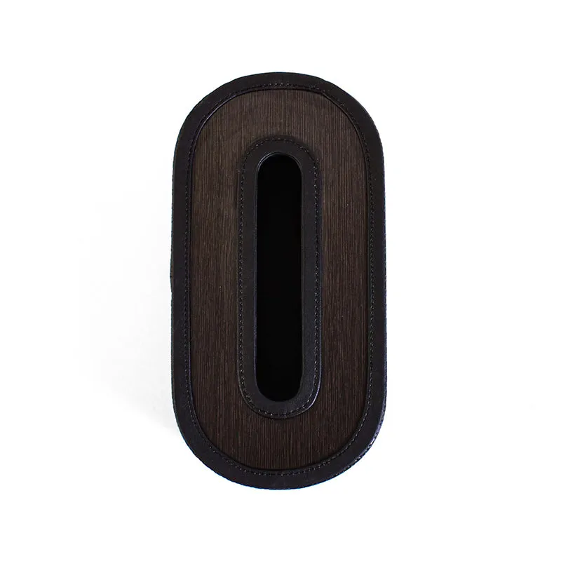 Tishue Curve Faux Leather Tissue Box - Black media 5