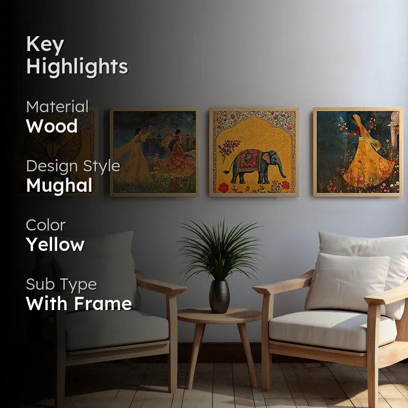 Wings Of Hathi Wall Art - Set Of Four media 2