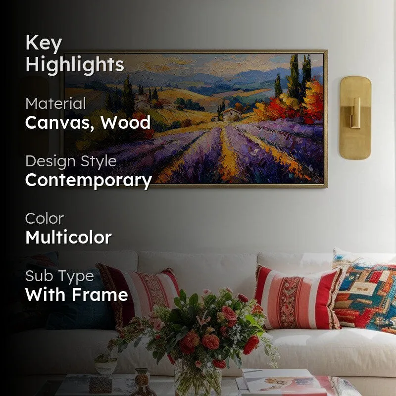 Pastoral Calm Canvas Wall Painting With Frame media 2