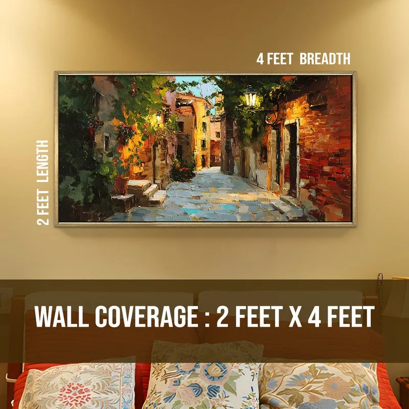 Alleyway Canvas Wall Painting With Frame media 8