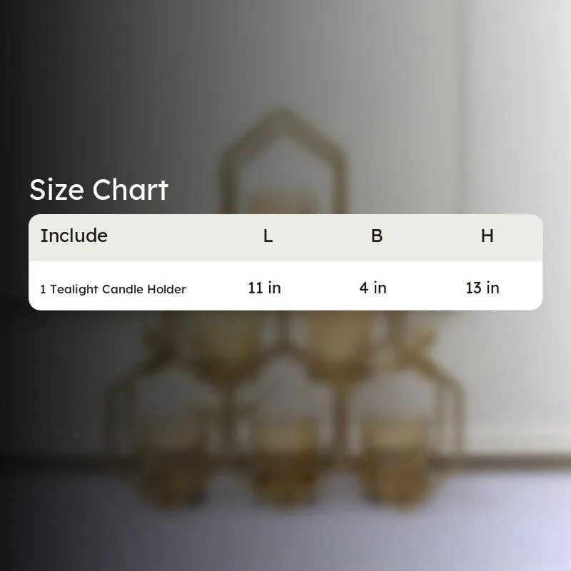 Kailan Pyramid Tealight Holder - Gold media 5