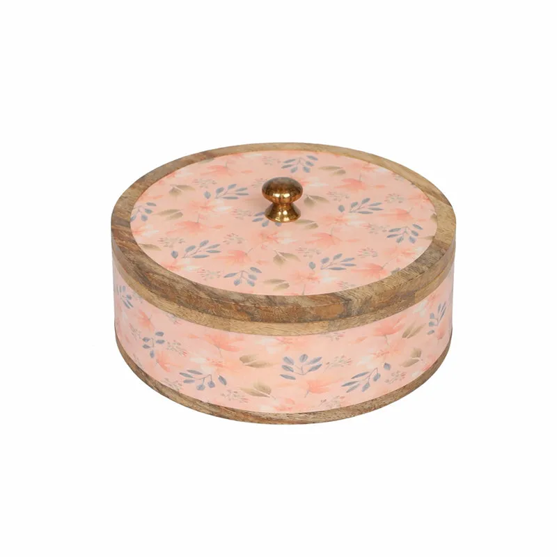 Lawara Floral Wooden Roti Box media 3