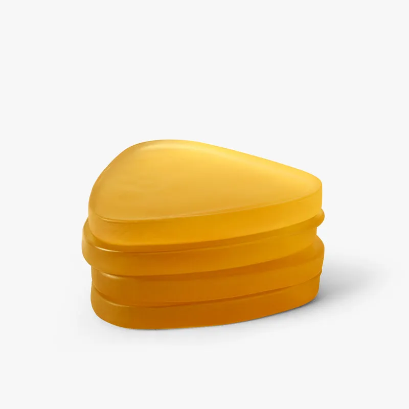 Glossy Trivo Glass Coaster (Yellow) - Set Of Four media 3