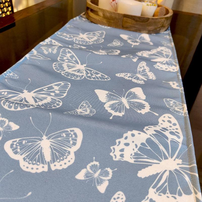 Pastel Butterfly Garden Poly Canvas Table Runner media 3