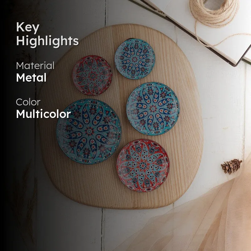 Mandala Design Metal Fridge Magnets - Set Of Five media 2