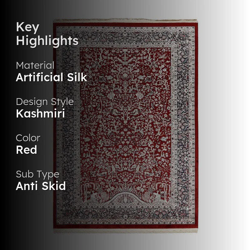 Gulzaar Art Silk Carpet media 2