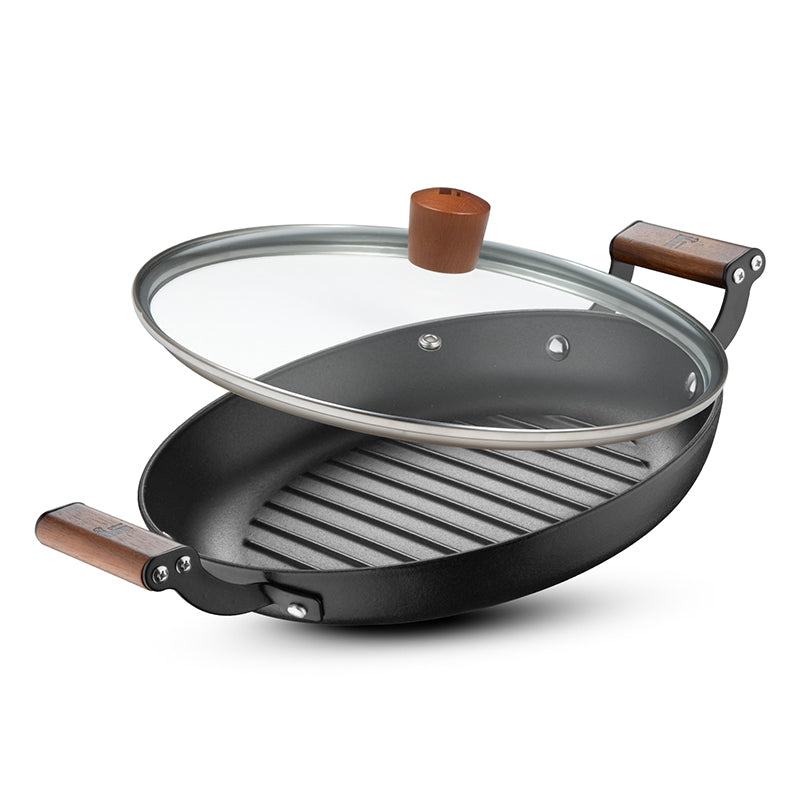 Bergner Ferrocasa Grill Pan With Glass Lid (28 cm) media 3