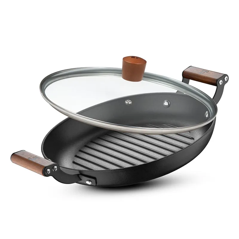 Bergner Ferrocasa Grill Pan With Glass Lid (28 cm) media 3