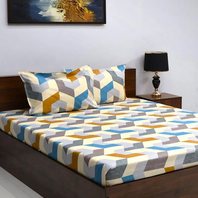 Dipta Geometric Microfiber Bedsheet - 110 GSM media 3