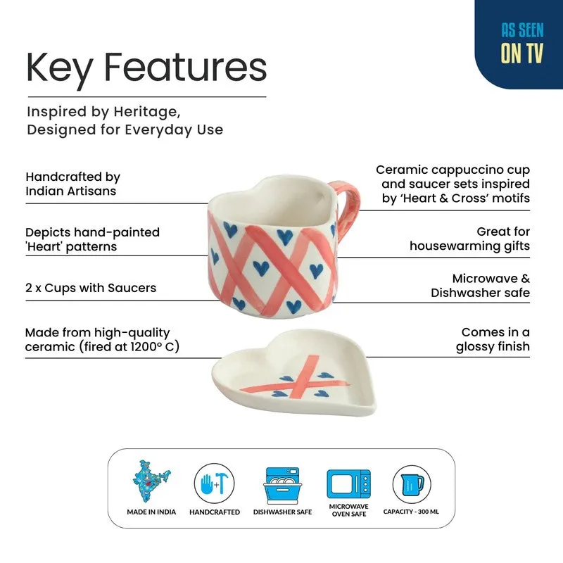 Cupid Cup & Saucer (300 Ml) - Set Of Two media 5