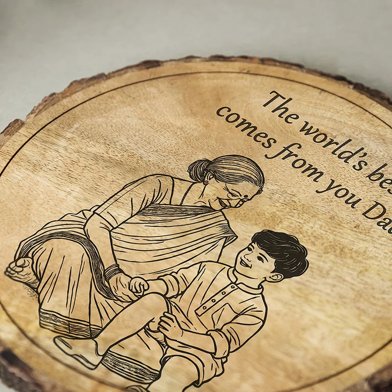 Grandma's Hug Wood Showpiece - Round media 4