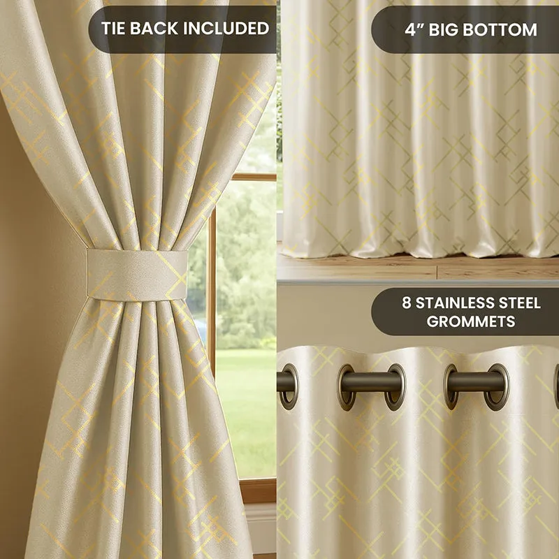 Urban Space Dusken Blackout Curtain - Beige media 5