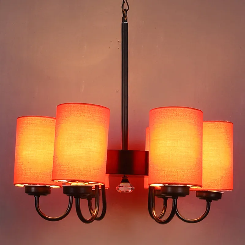 Viya Cylindrical Ceiling Lamp - Orange media 1