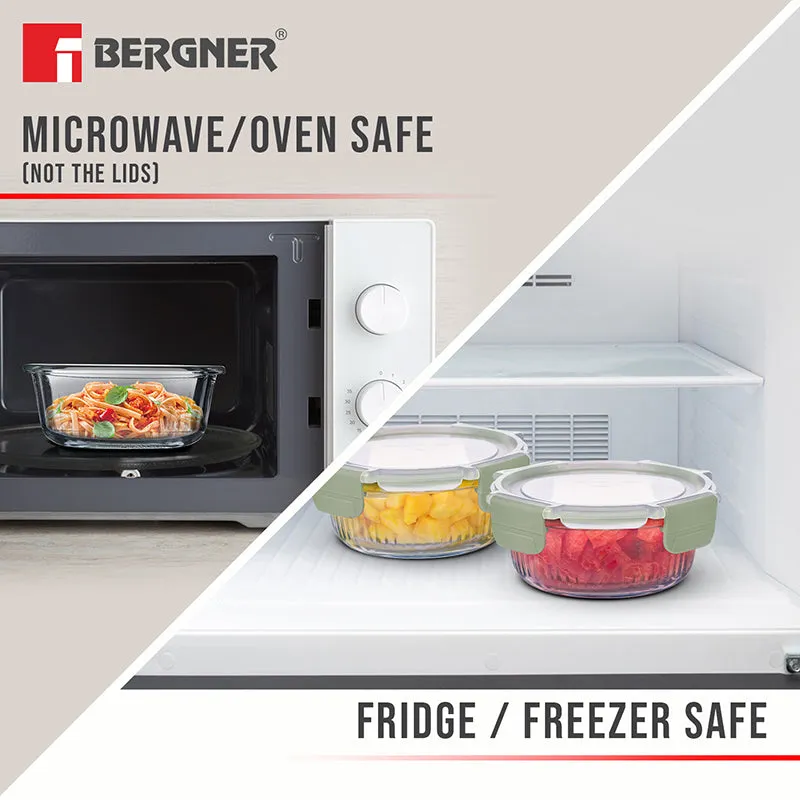 Bergner Seal Tiff Airtight Glass Tiffin Box (Green) - 400 mL media 4