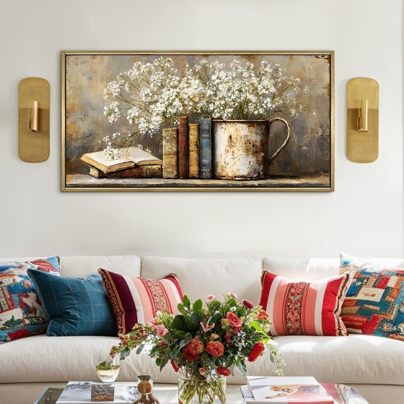 Blossom Ledger Canvas Wall Painting With Frame